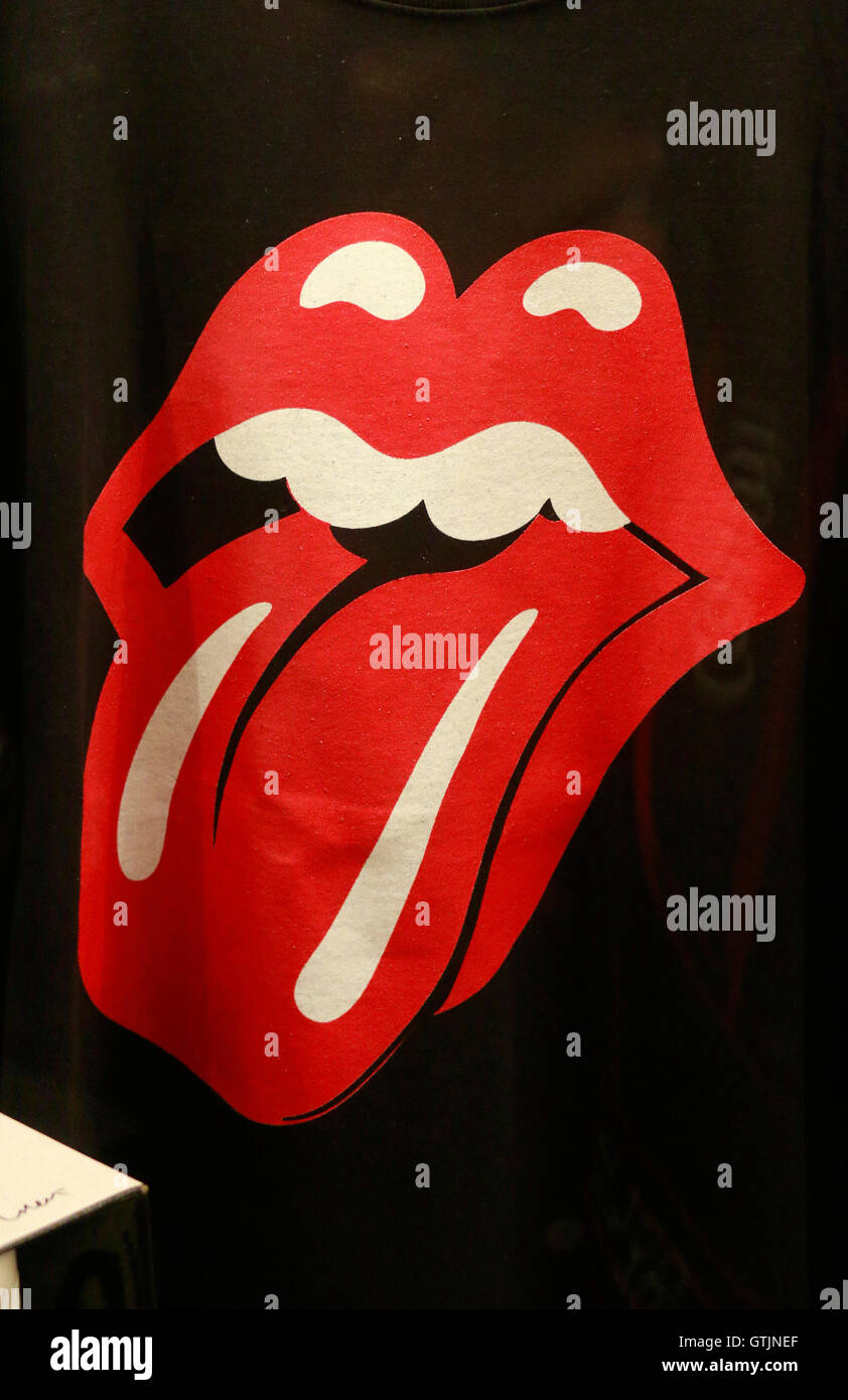 Logo das der banda 'Rolling Stones', de Berlín. Foto de stock