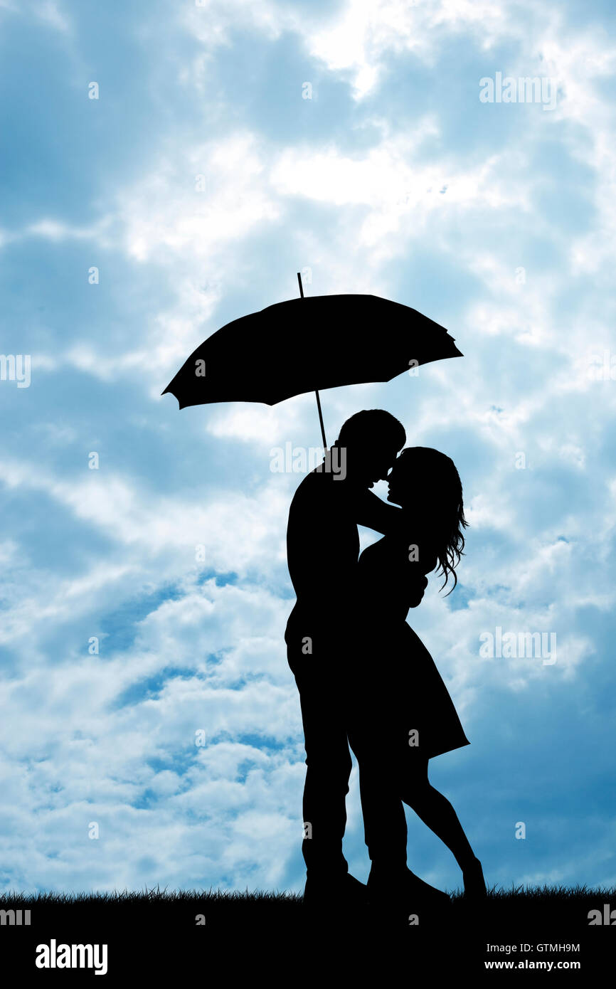 Los amantes de la lluvia Fotografía de stock - Alamy