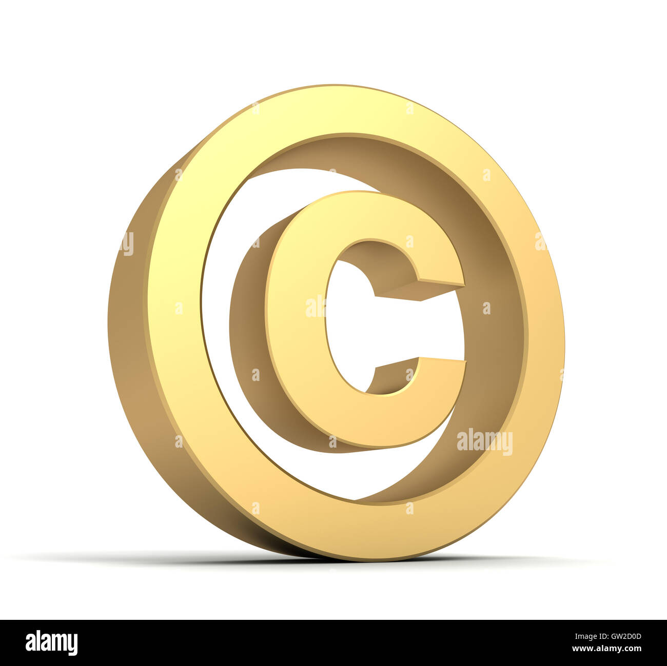 Signo de copyright concepto ilustración 3d Foto de stock