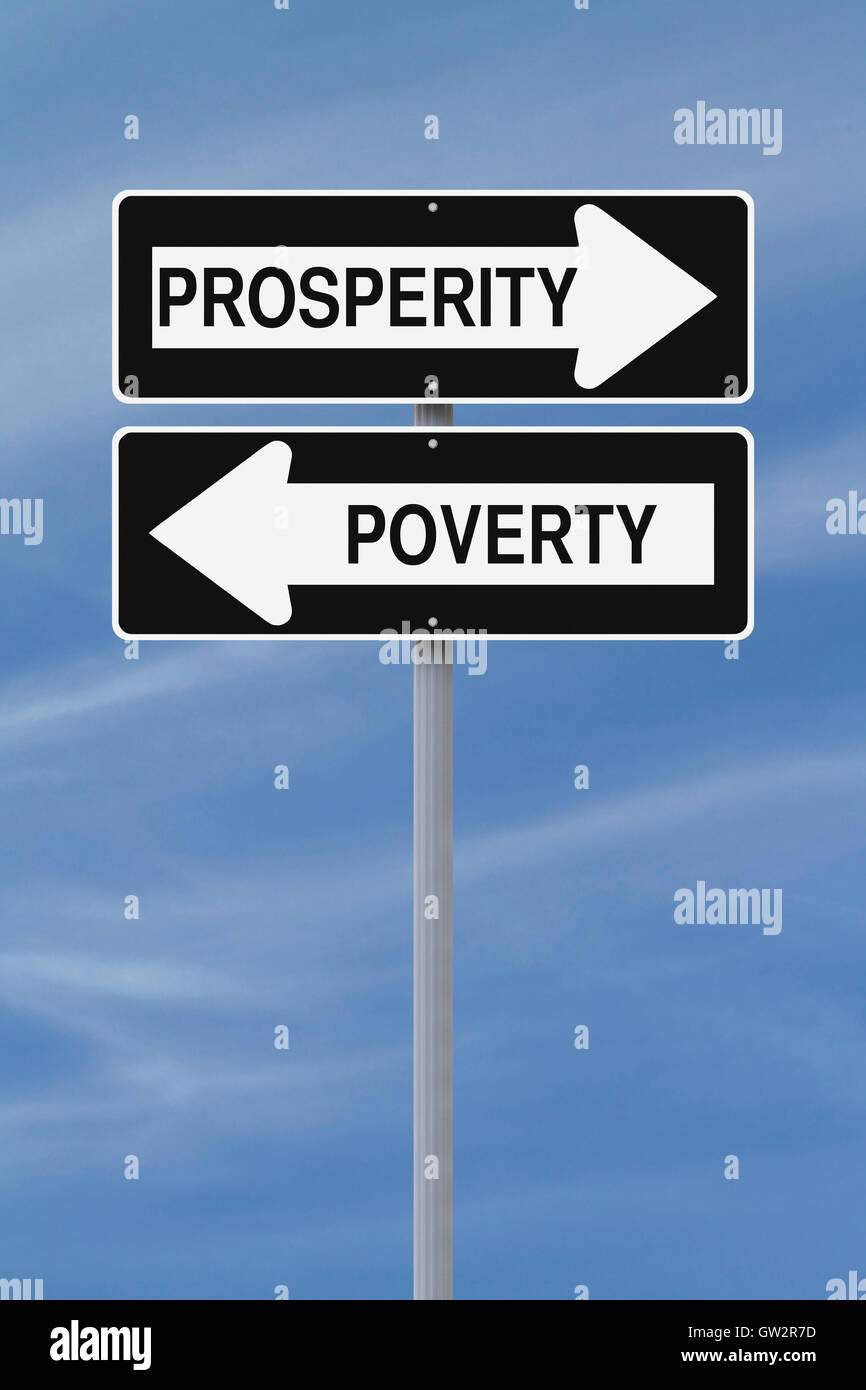 La prosperidad o la pobreza Foto de stock