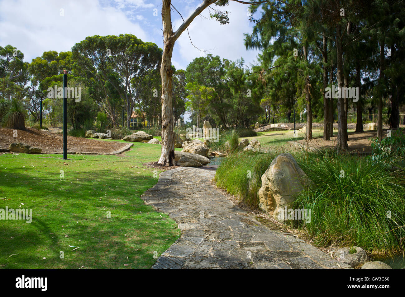 Jardines parques y paseos en Joondalup Australia Occidental Foto de stock