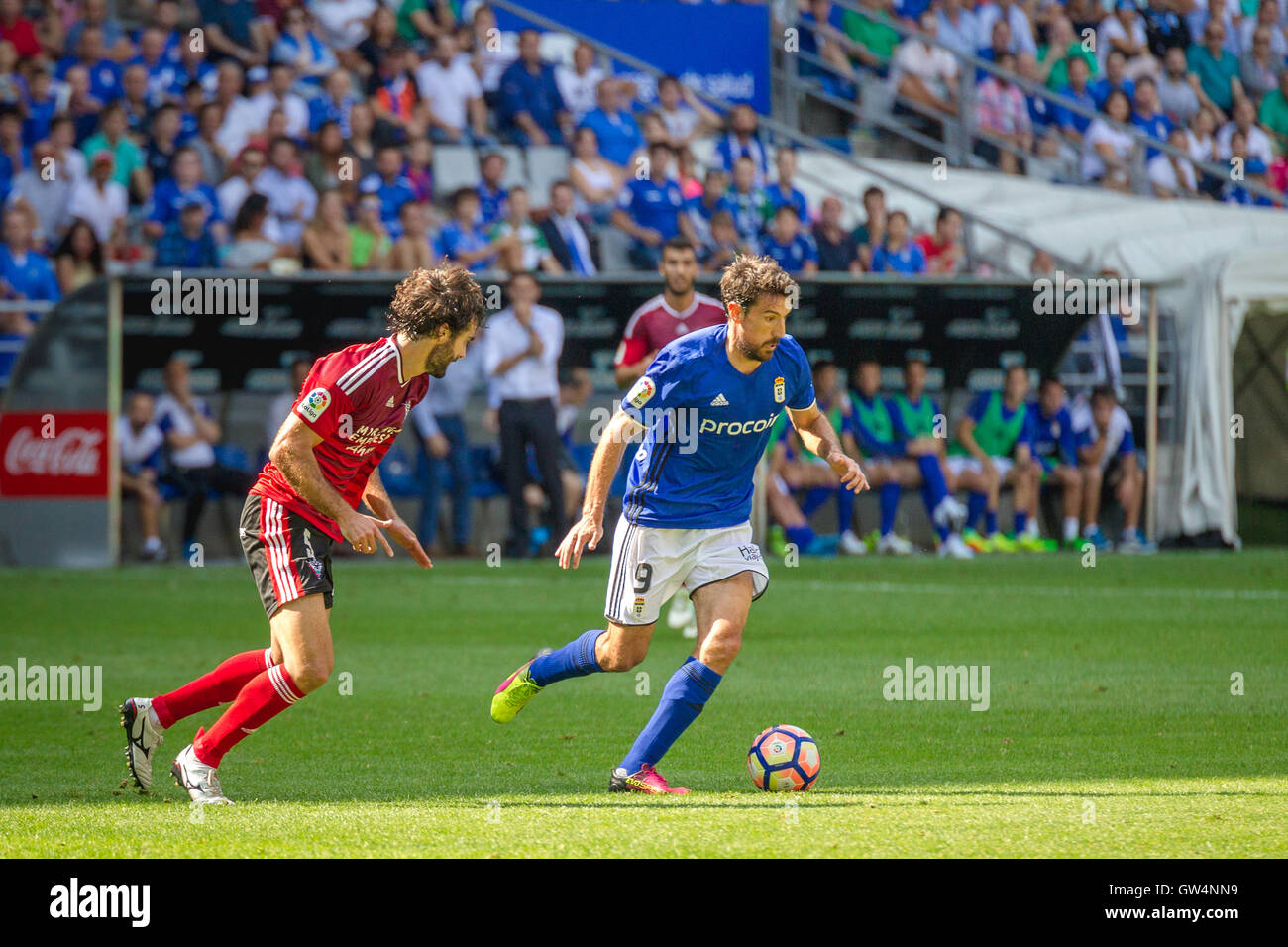 Estadio Carlos Tartiere, Oviedo, Asturias, España. 11 Sep, 2016. Liga 123  partido entre el Real Oviedo