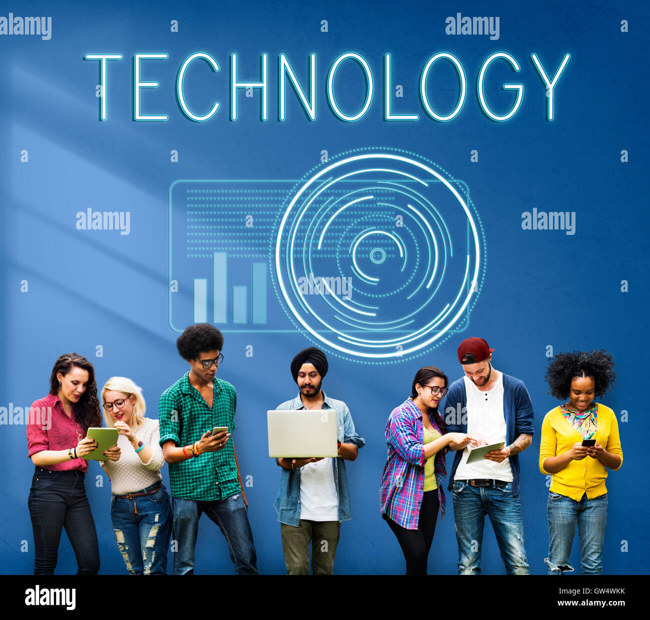 Tecnología Innovación Digital avanzado concepto futurista Foto de stock