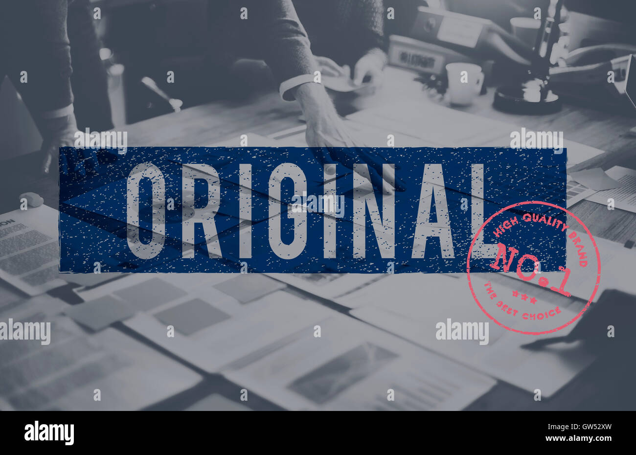 Los derechos de autor originales marca patente genuino concepto gráfico Foto de stock