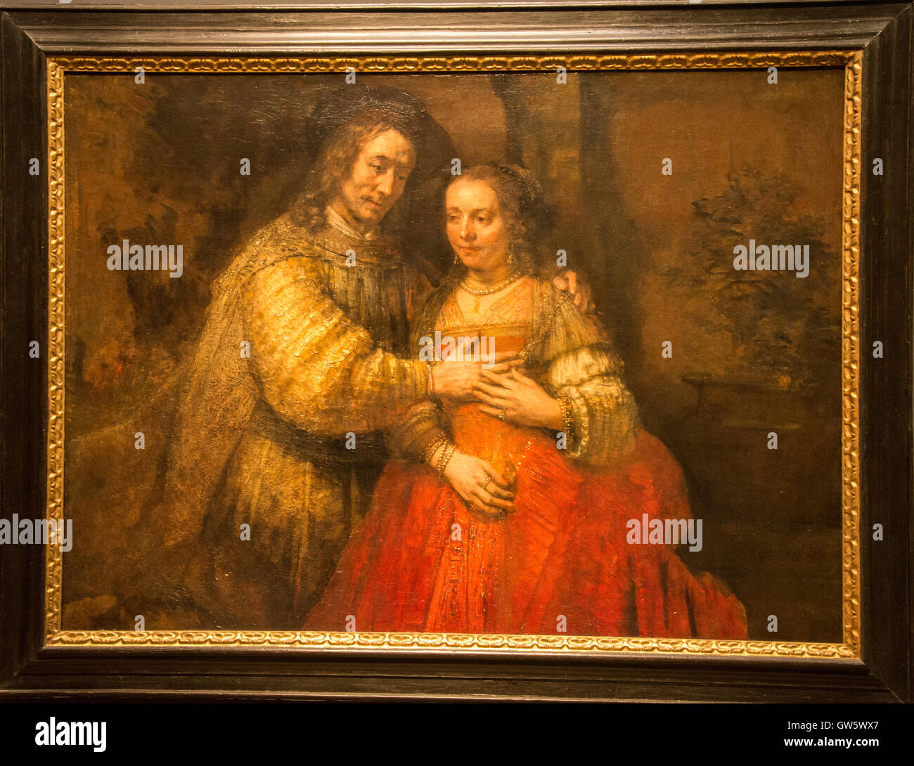 "La novia judía de Rembrandt van Rijn 1665-1669 Foto de stock
