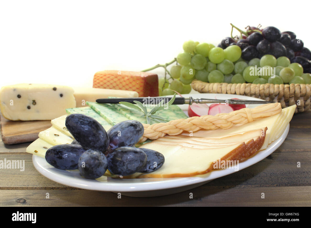 Plato de queso Foto de stock