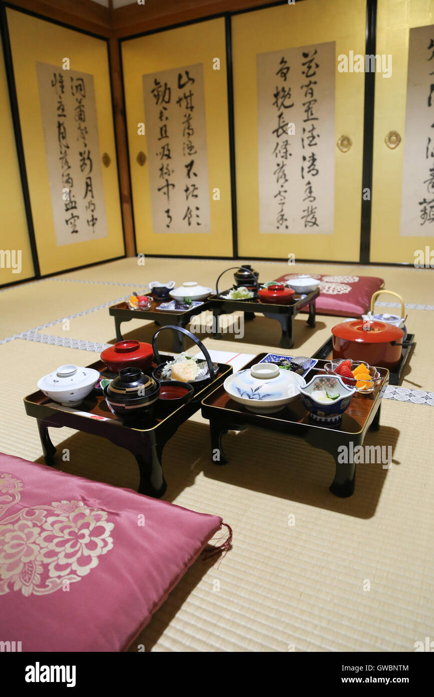 Monje budista japonés tradicional comida Foto de stock