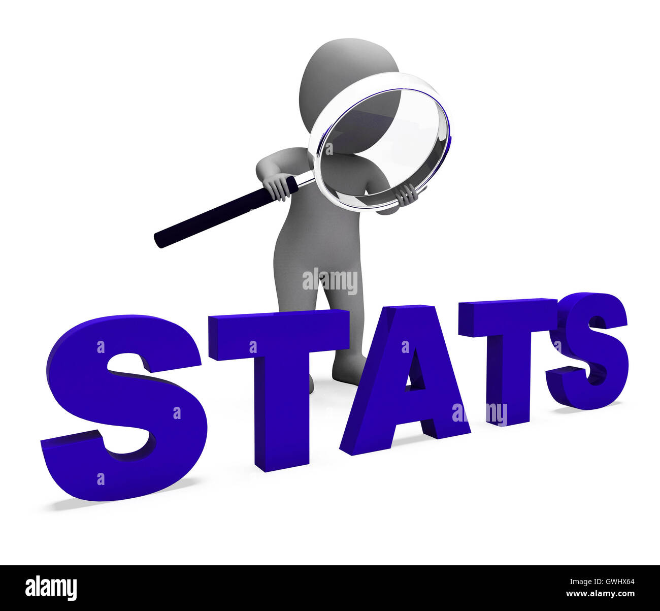 Estadísticas muestra las estadísticas de carácter informes o análisis stat Foto de stock
