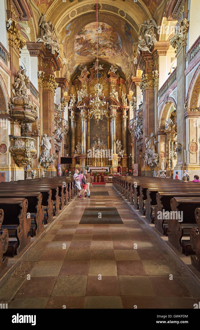 Iglesia barroca del Santísimo Nombre de Jesús Wroclaw Foto de stock