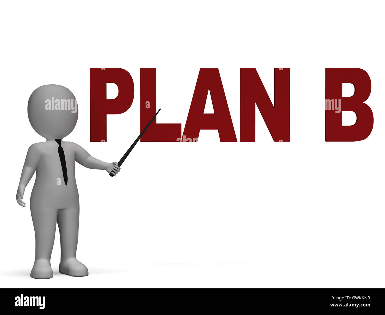 Plan B muestra la estrategia alternativa Foto de stock