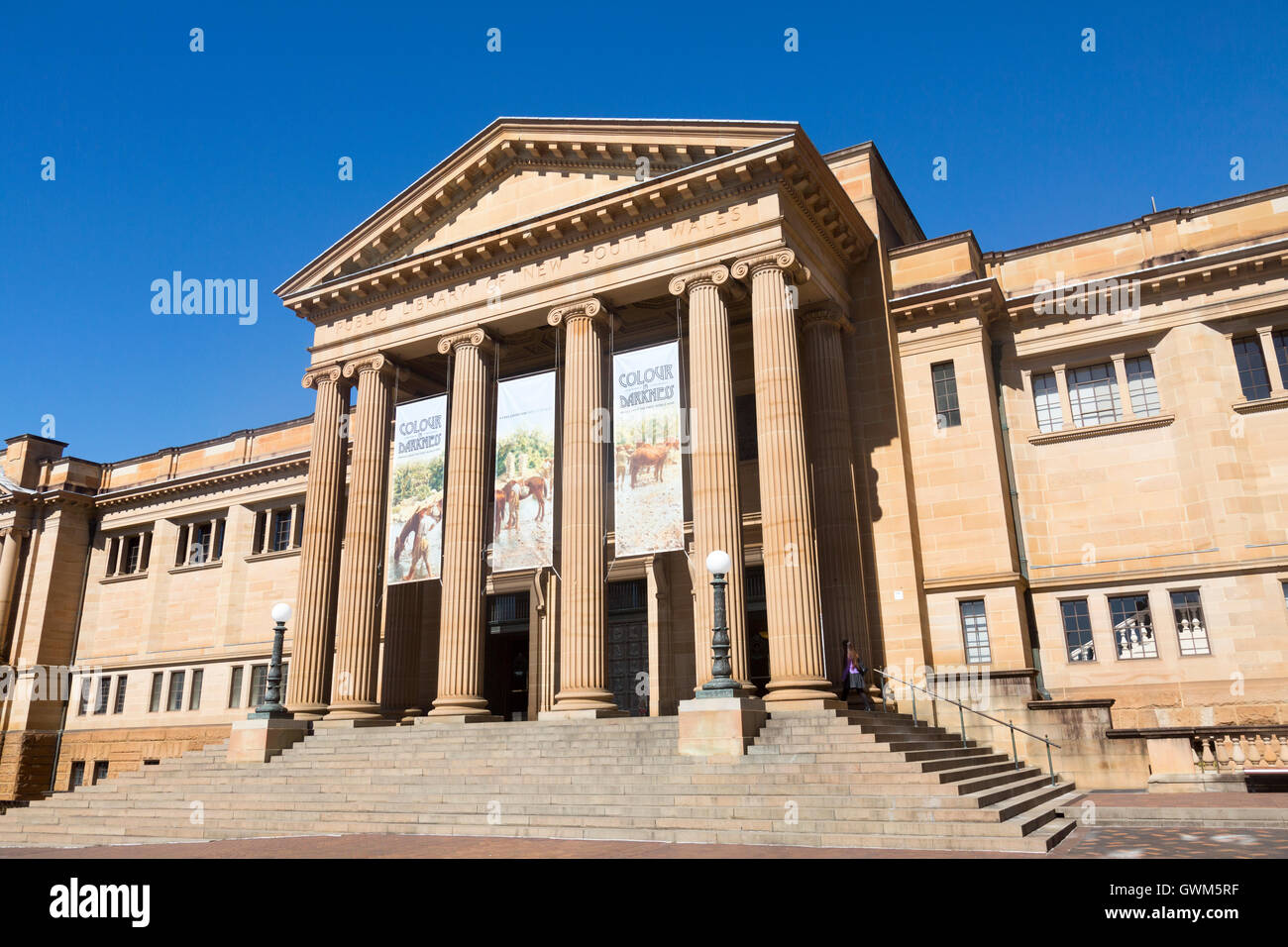 Referencia pública Biblioteca estatal de Nueva Gales del Sur en Macquarie Street Sydney, es la biblioteca más antigua de australia Foto de stock