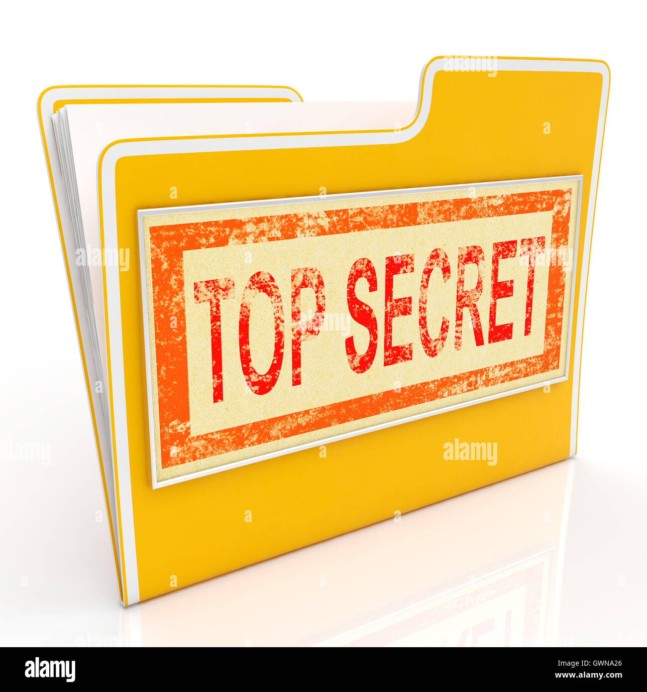 Top Secret Archivo muestra carpetas o archivos privados Foto de stock