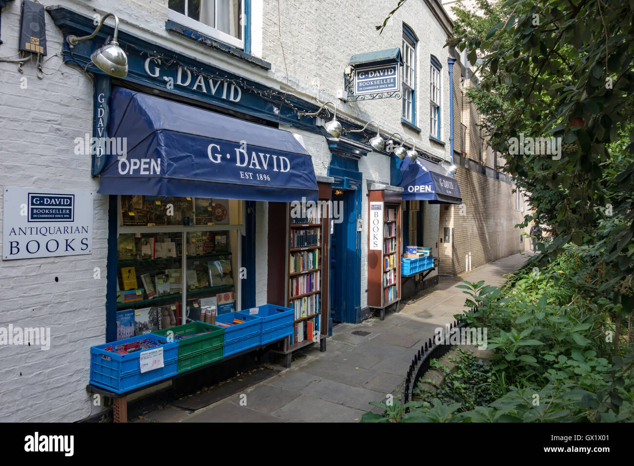 Librería Anticuaria St Edwards pasaje de la ciudad de Cambridge Cambridge Inglaterra 2016 Foto de stock