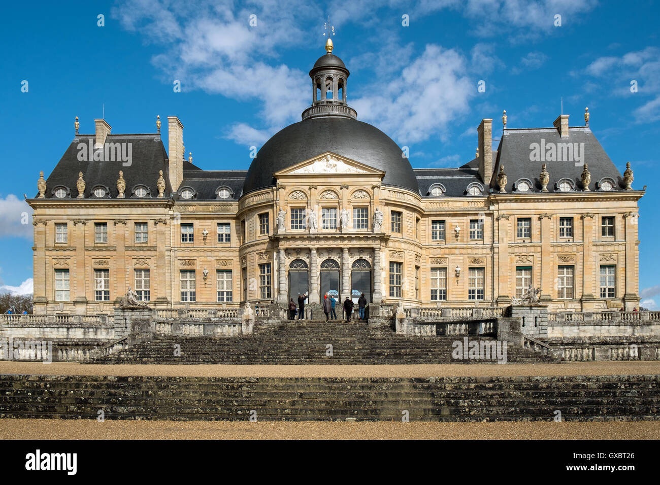 El Chateau de Vaux-le-Vicomte, en Maincy, Francia Foto de stock