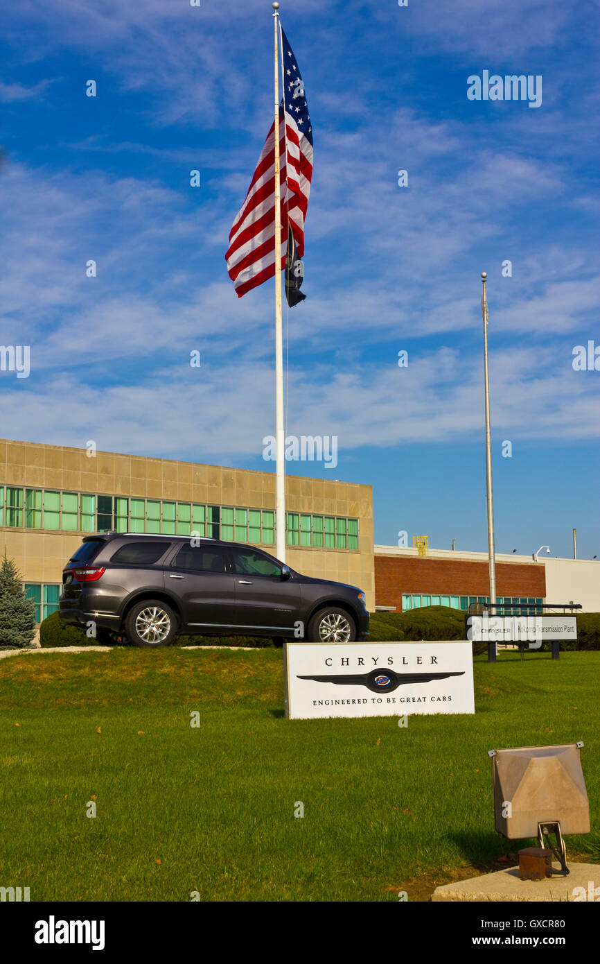 Kokomo: Circa Noviembre 2015: FCA Chrysler Planta de transmisión I Foto de stock
