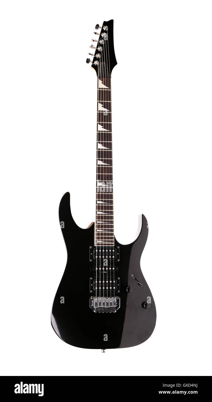 Tamaño completo guitarra eléctrica negra Fotografía de stock - Alamy