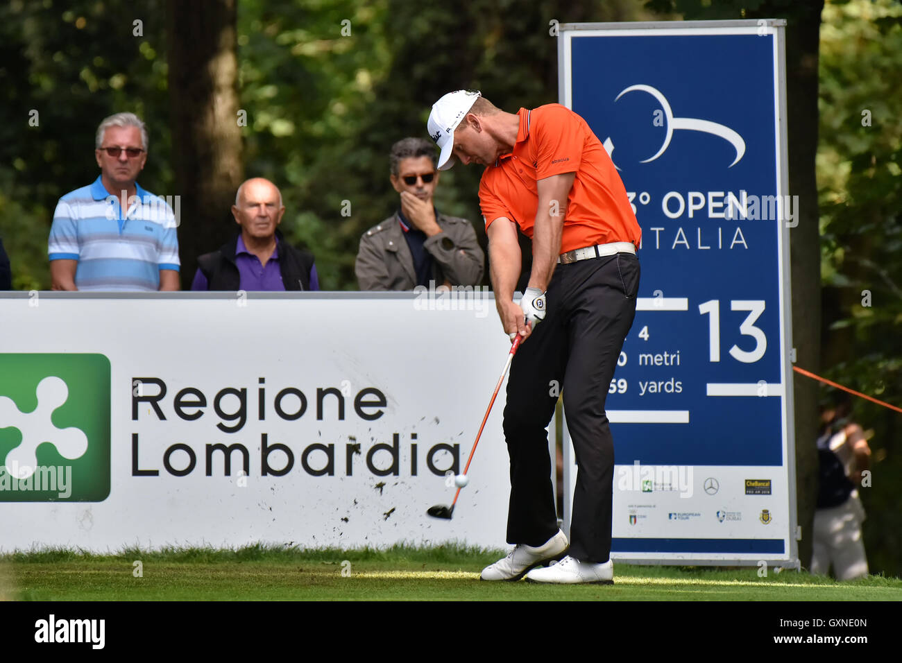 En Monza, Italia. El 17 de septiembre de 2016. Jugador de golf sueco Robert Karlsson en el 73 italianos Abierto de Golf 2016. Crédito: Federico Rostagno/Alamy Live News Foto de stock