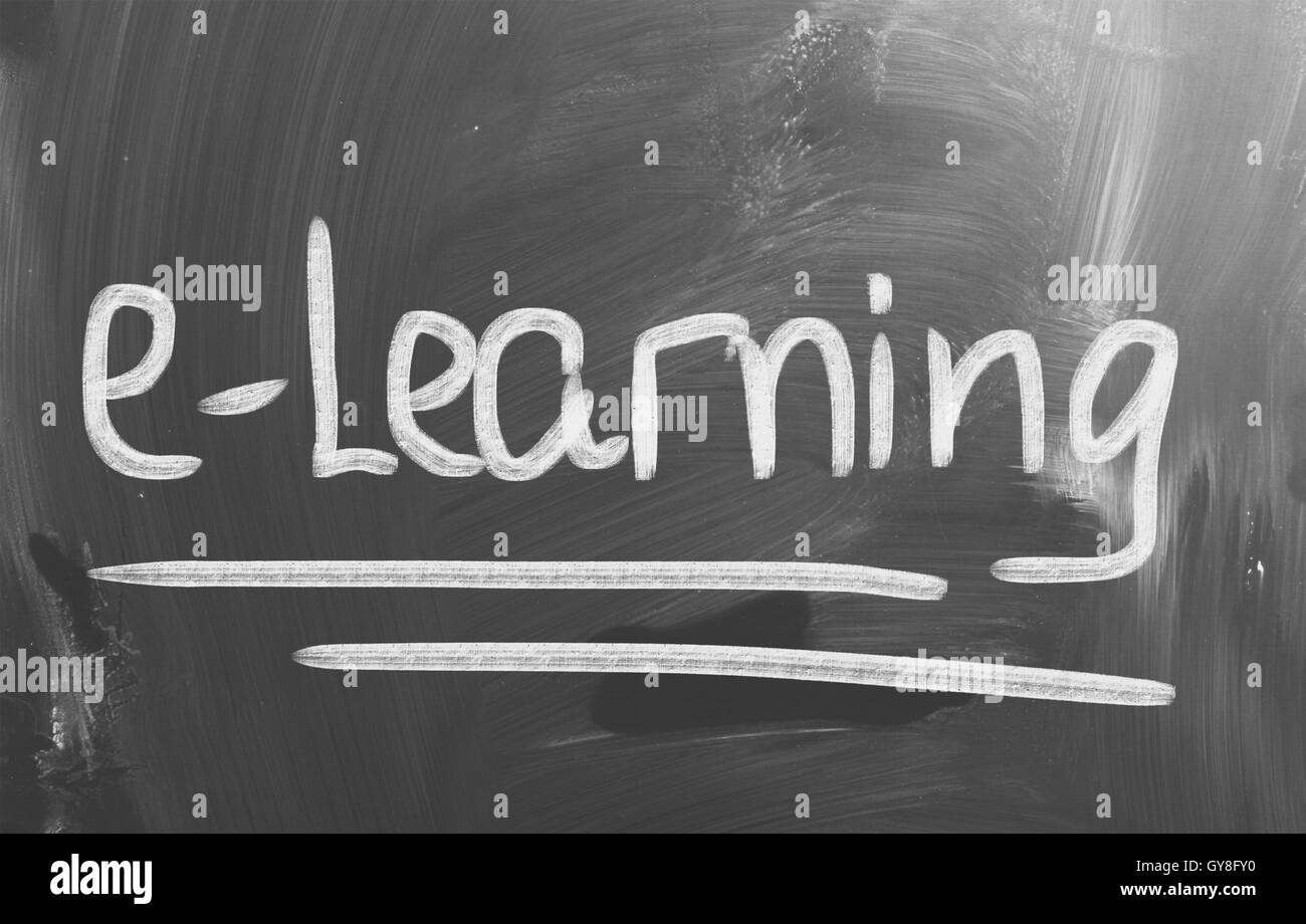Concepto de e-learning Foto de stock