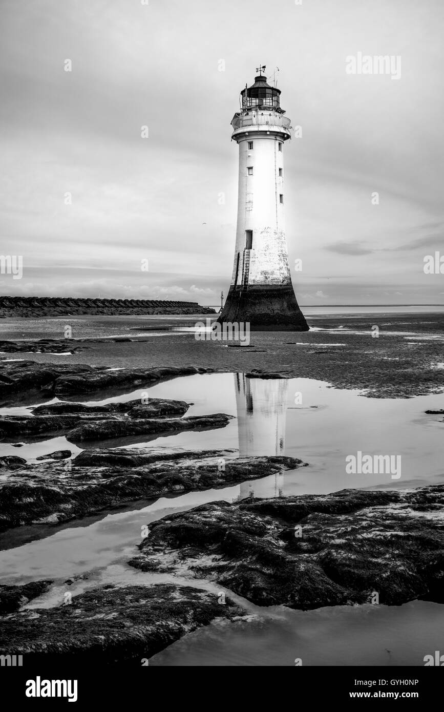 Perca Rock Lighthouse New Brighton Liverpool UK Foto de stock