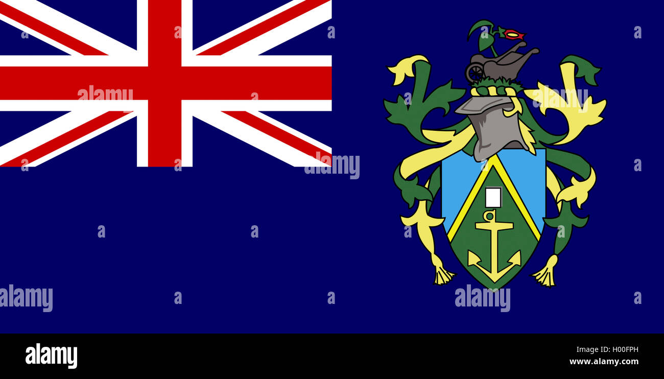 Bandera de las Islas Pitcairn, Islas Pitcairn Foto de stock
