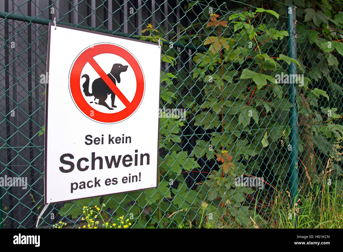 Firmar contra la caca de perro, Alemania Foto de stock