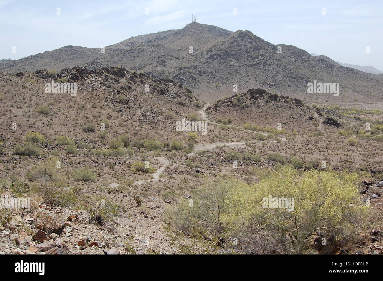 Arizona Camelback Mountain. Senderismo, Senderos, Montaña, Desierto Foto de stock