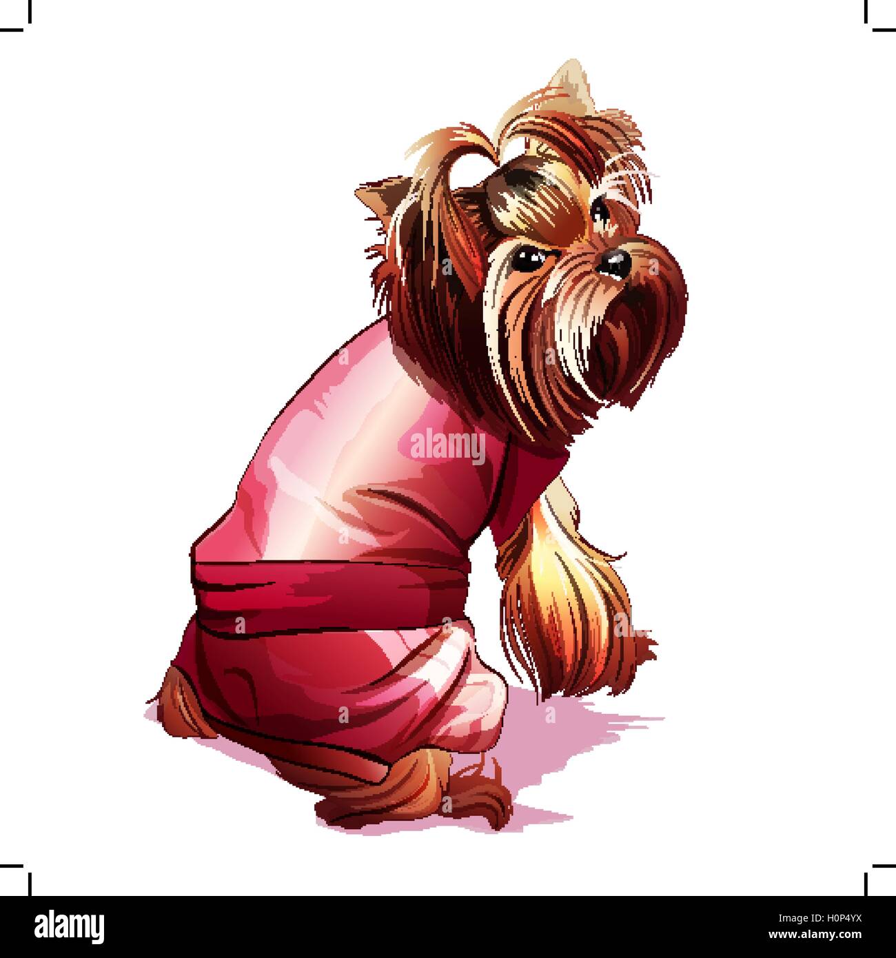 Glamorosa perro de bolsillo Ilustración del Vector