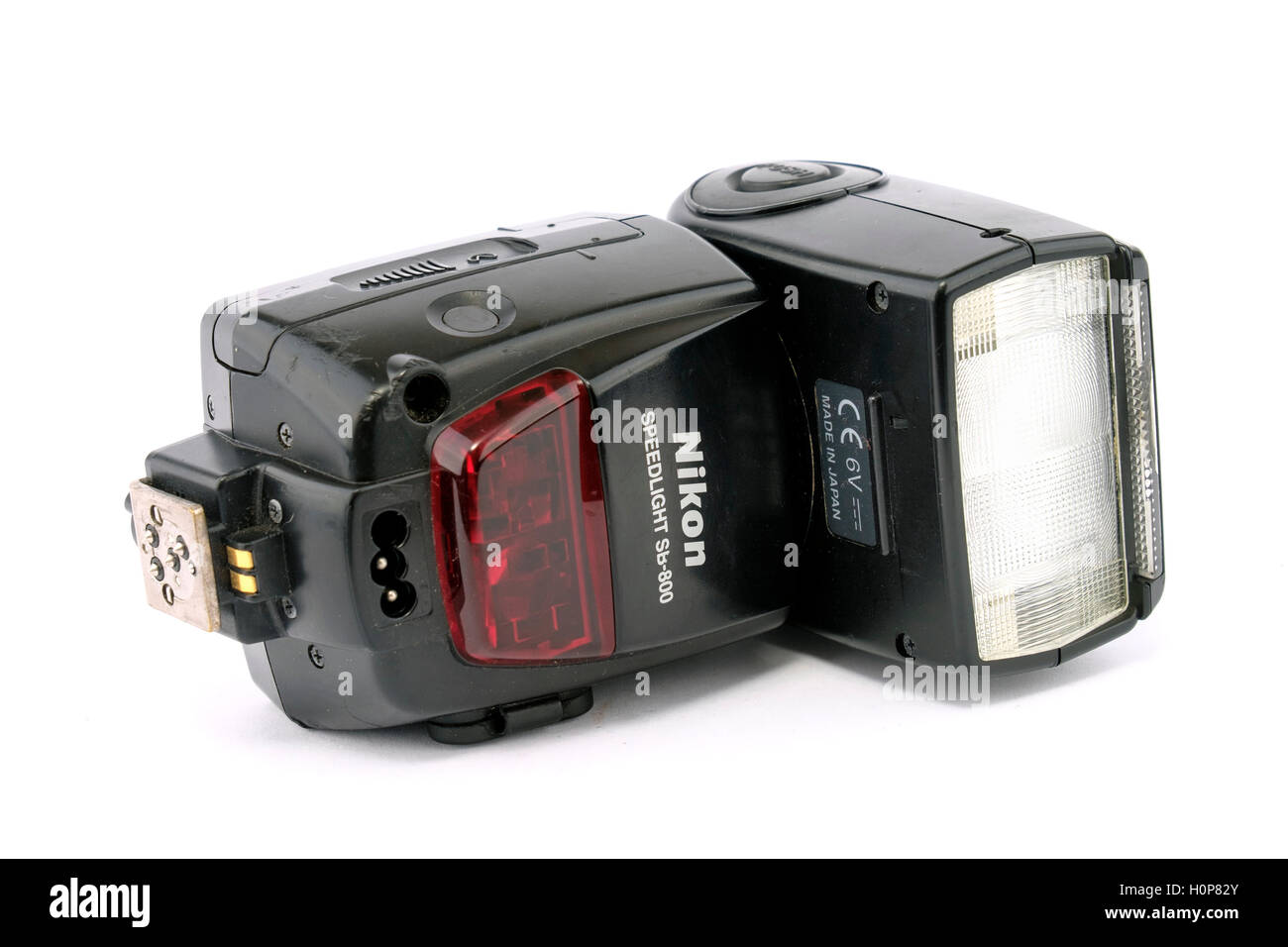 Nikon SB-800 Flash flash de cámara recorte aislado sobre fondo blanco Foto de stock