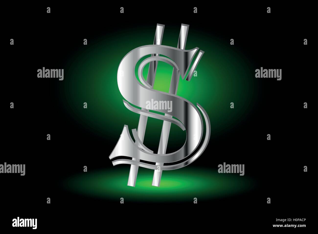 Ilustración del símbolo de dólar, símbolo de dólar, símbolo de dólar