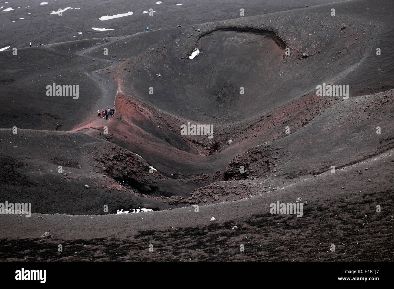 Cráteres, cráteres secundarios del Monte Etna, Sicilia, Italia Foto de stock