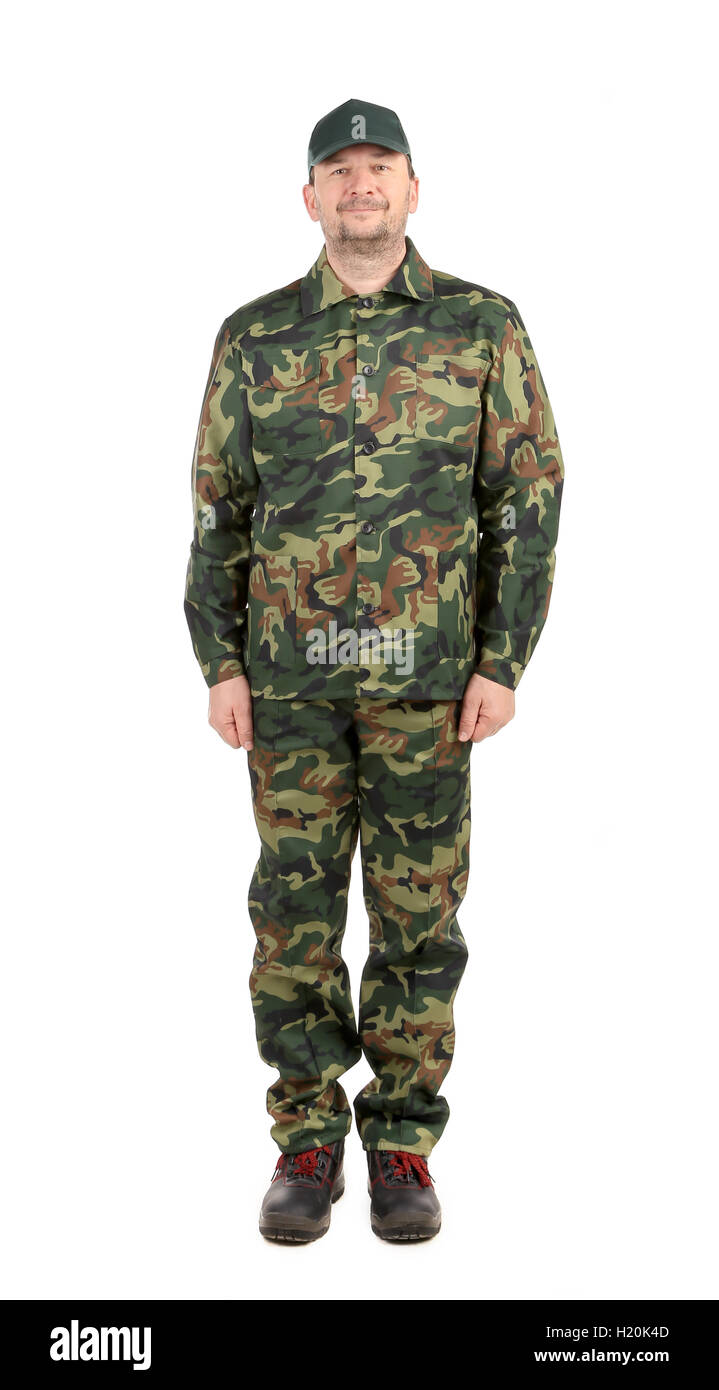 Hombre en traje militar Fotografía de stock - Alamy