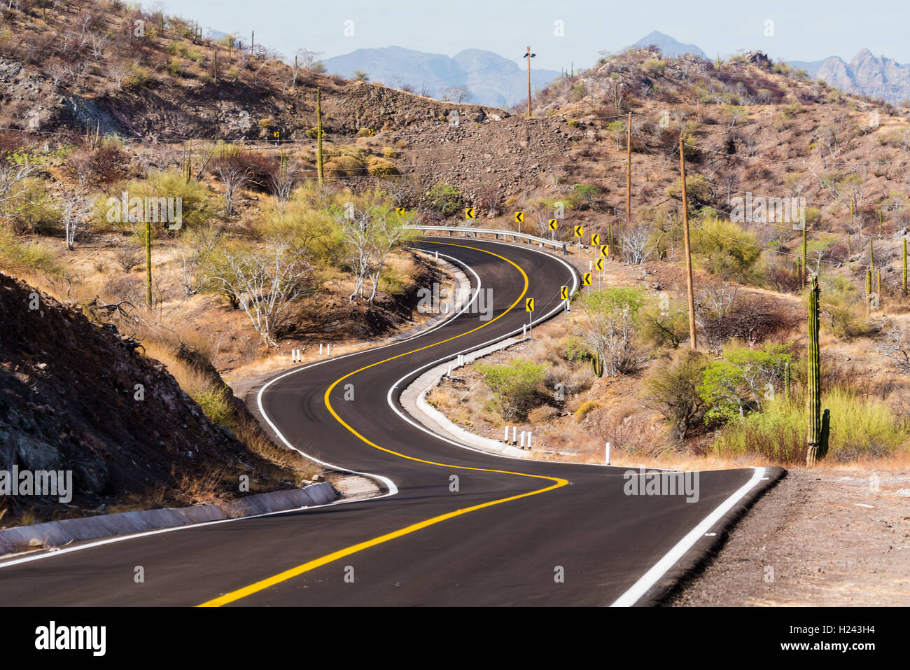 Road, Baja California, México. Foto de stock