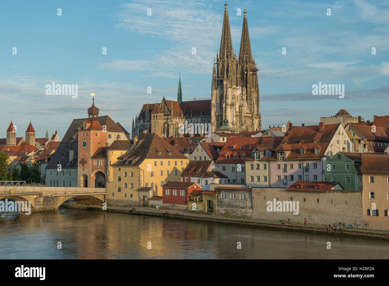 La Catedral de San Pedro y de Ratisbona, Baviera, Alemania Foto de stock