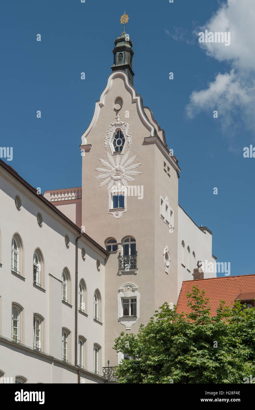 Edificio antiguo, Ratisbona, Baviera, Alemania Foto de stock