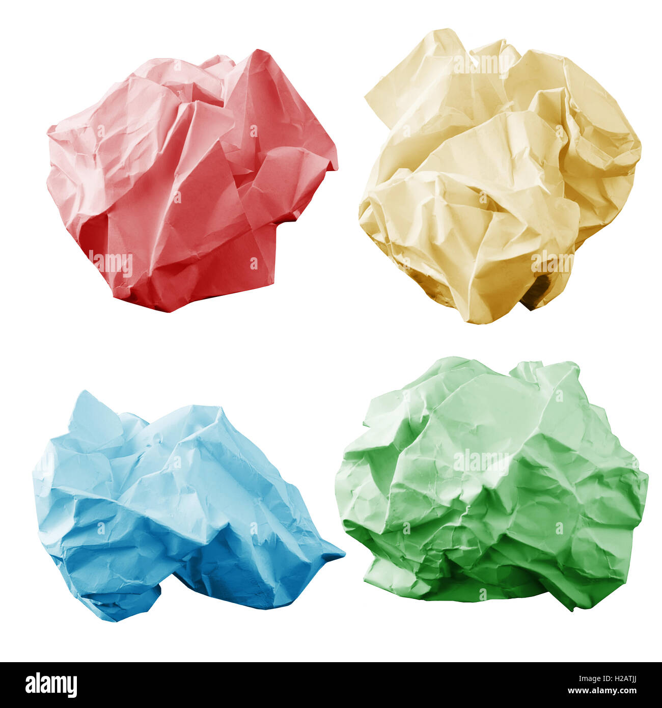 Coloridas bolitas de papel arrugado Fotografía de stock - Alamy