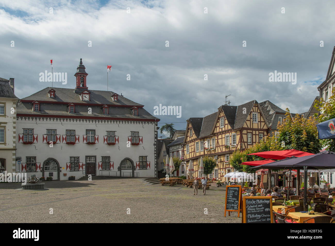 Marktplatz, Altstadt, Linz am Rhein, Renania del Norte-Westfalia, Alemania Foto de stock