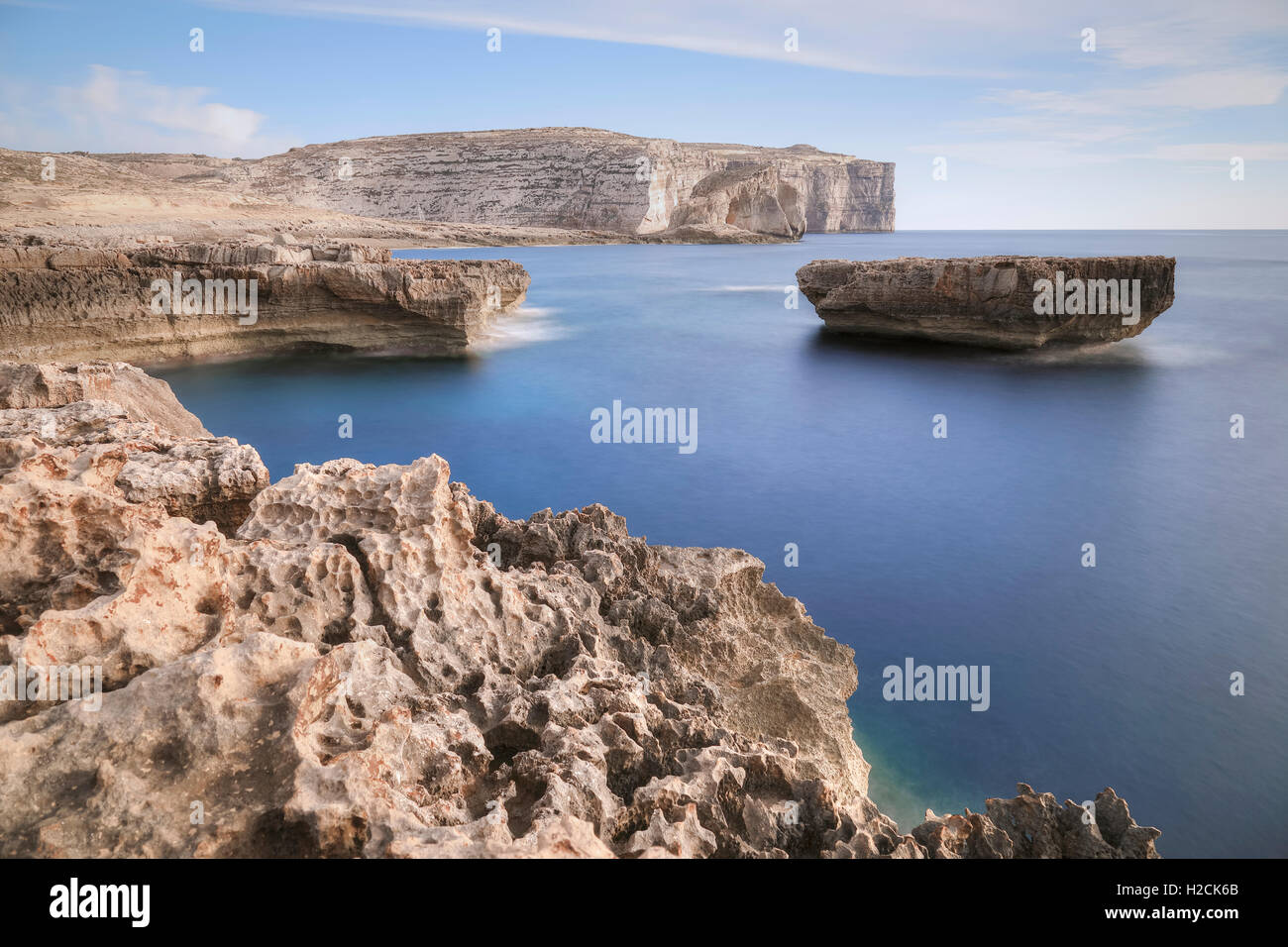 Hongo Rock, la Bahía de Dwejra, en Gozo, Malta Foto de stock