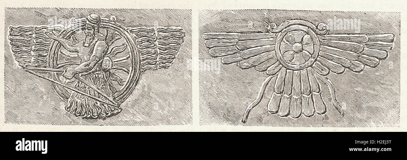Los emblemas de la deidad, desde 'Cassell's ilustra la historia universal' - 1882 Foto de stock