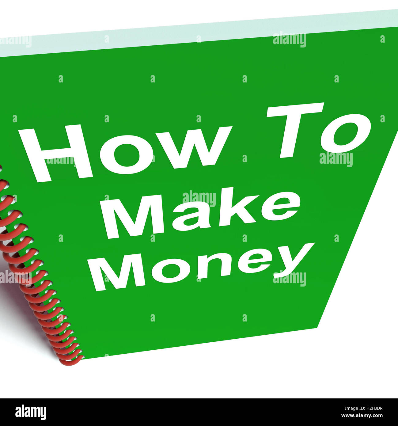 Cómo hacer dinero en notebooks que representa conseguir ricos Foto de stock