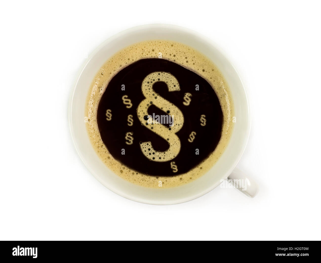 El apartado de espuma en el café Foto de stock