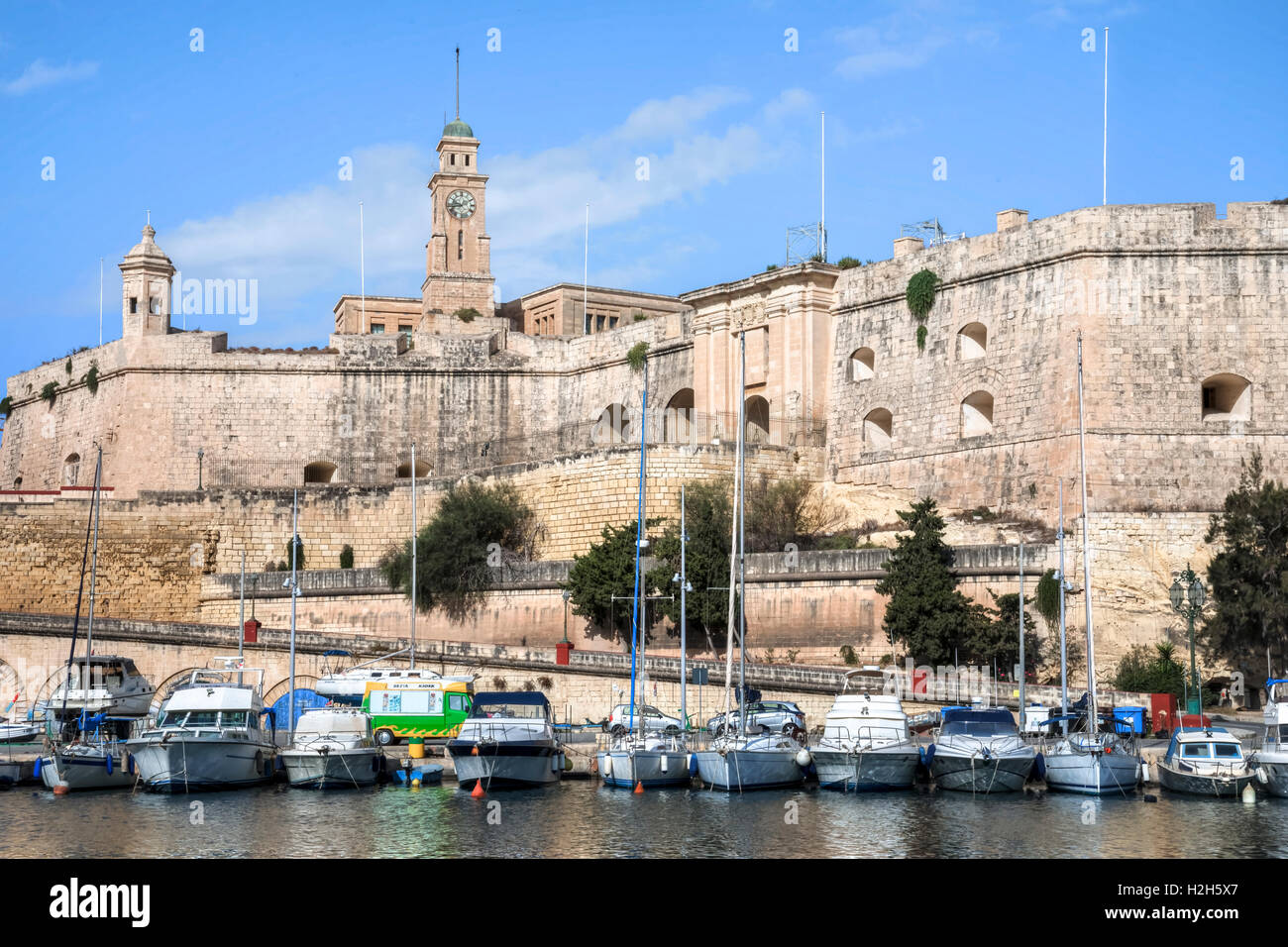 El fuerte San Angelo Birgu, tres ciudades, Malta Foto de stock