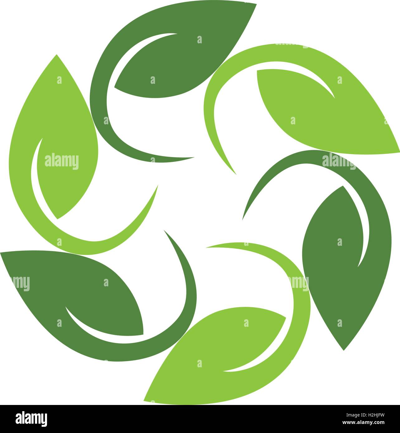 Hoja de árbol vector logo design, concepto eco-amigables. Ilustración del Vector