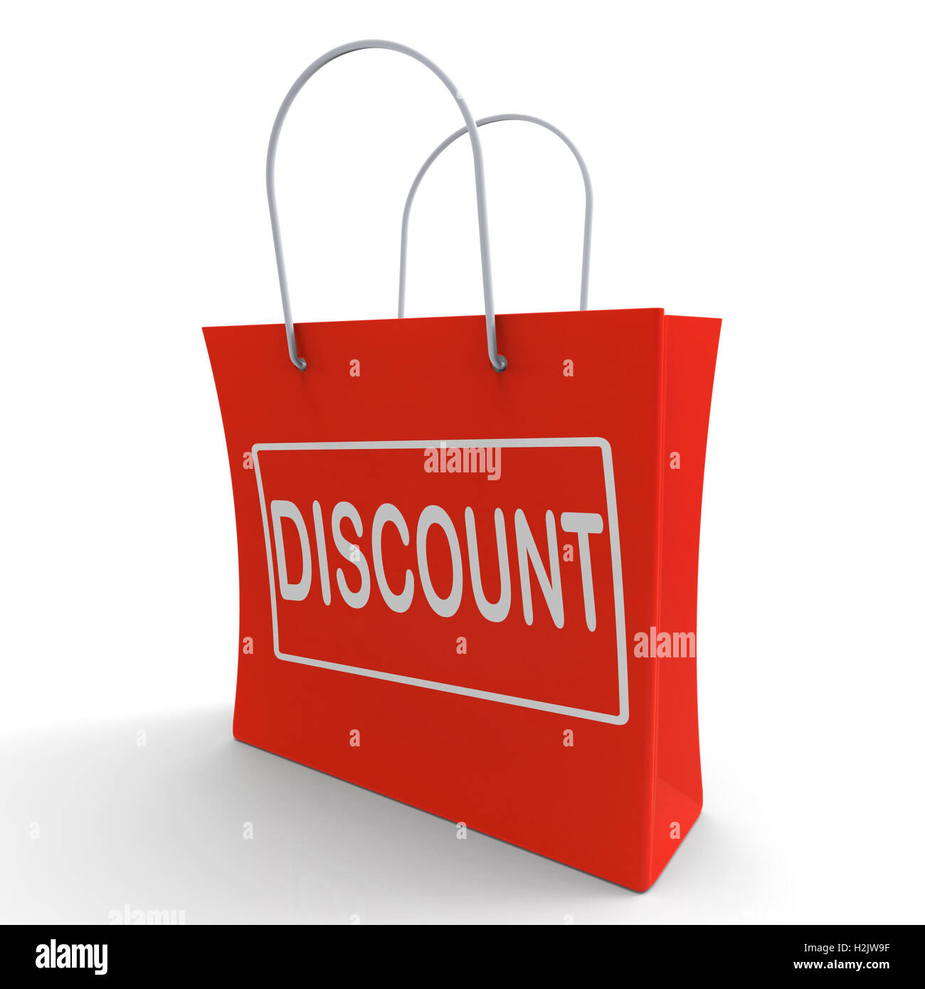 Descuento Shopping Bag significa cortar o reducir precios Foto de stock