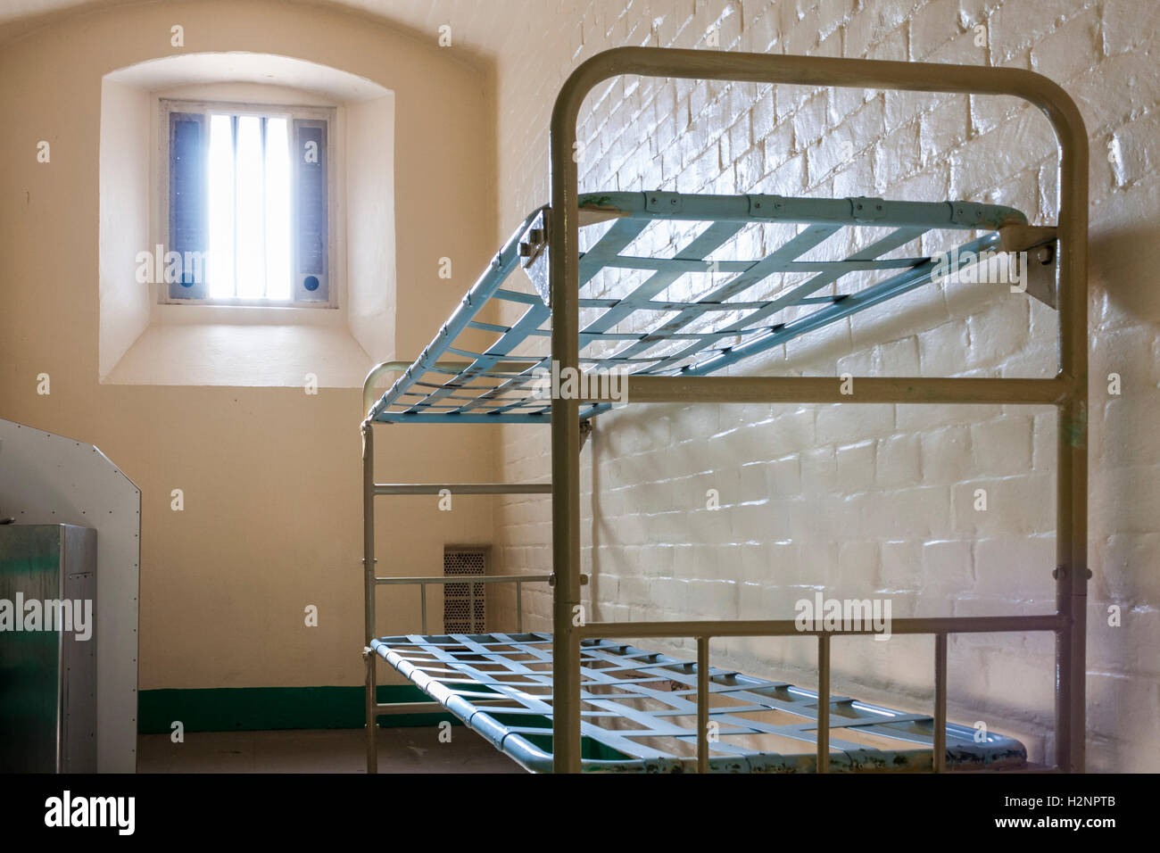 Celda de la prisión en la cárcel de Reading, Reading, Berkshire, Inglaterra, GB, REINO UNIDO Foto de stock