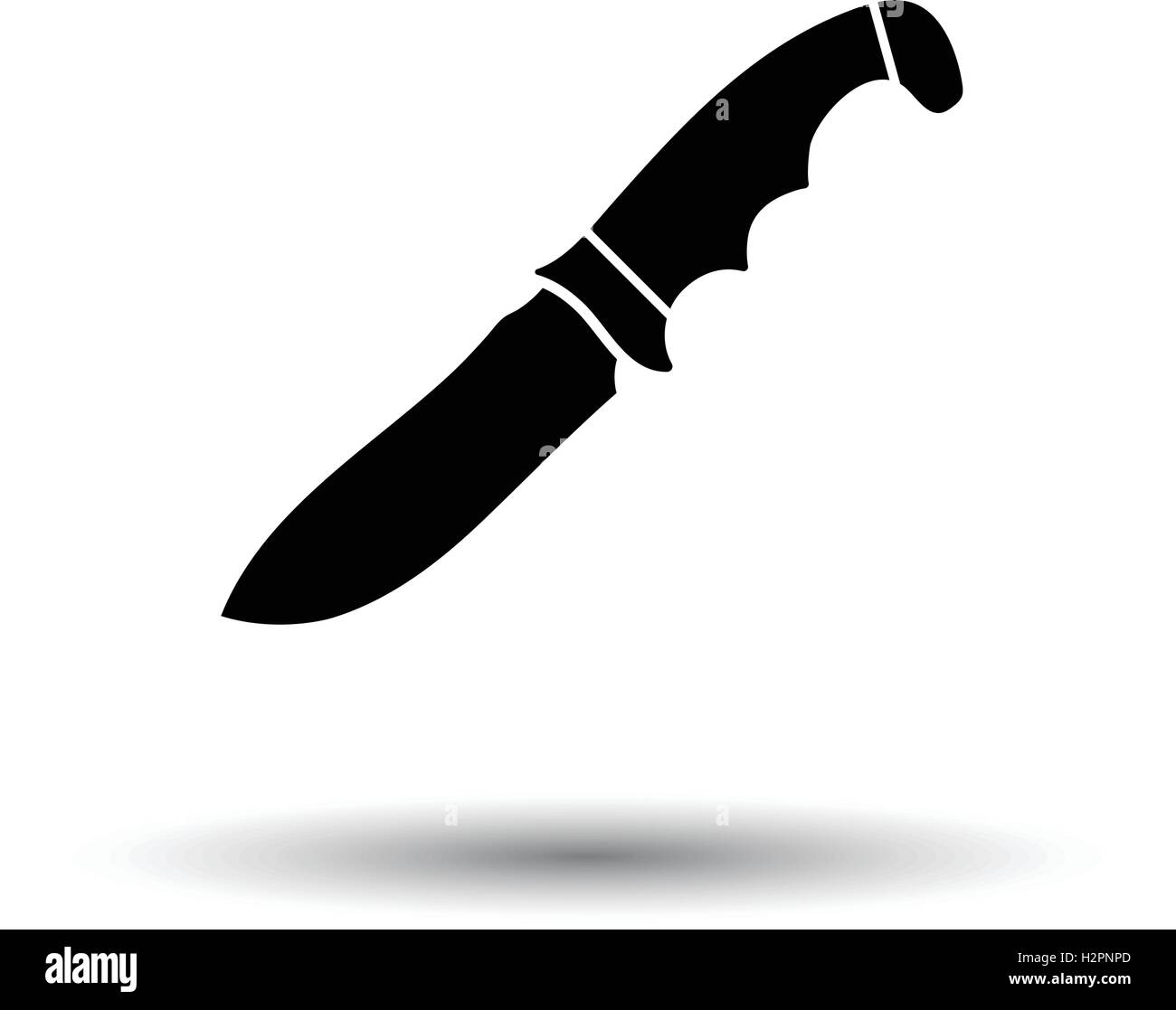 Icono de cuchillo de caza. Fondo blanco con diseño de sombra. Ilustración  vectorial Imagen Vector de stock - Alamy