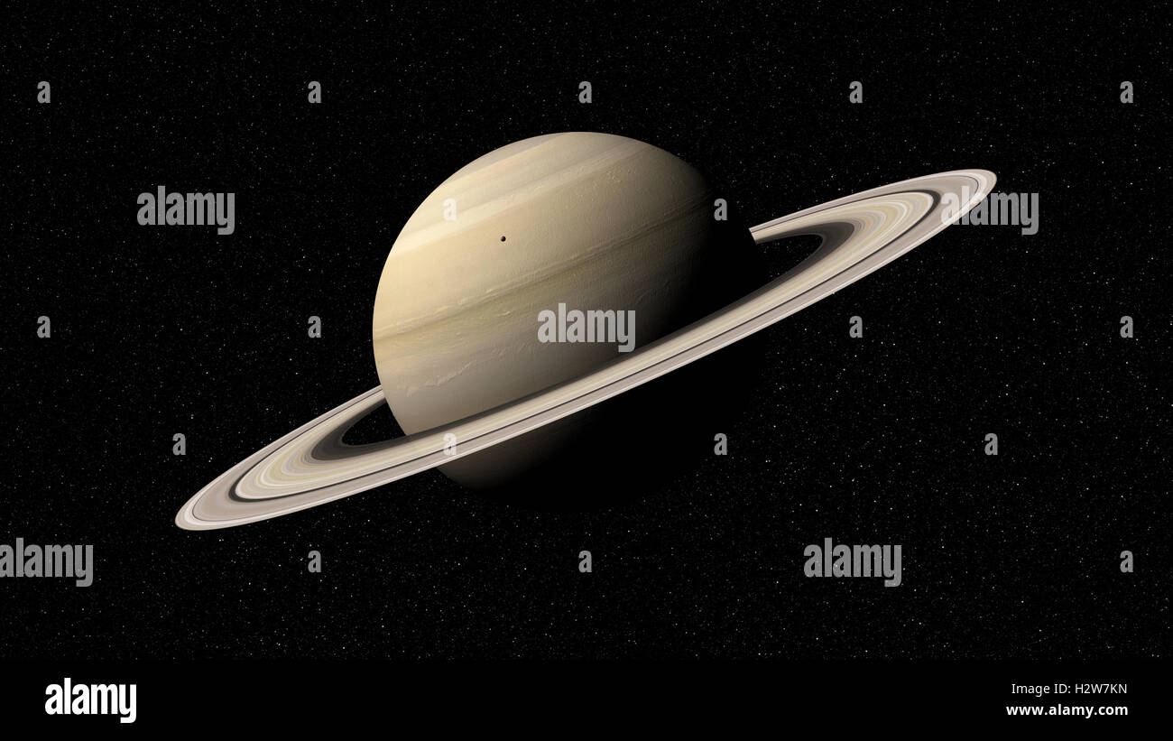 Representación 3d del planeta Saturno. Los elementos de esta imagen proporcionada por la NASA Foto de stock