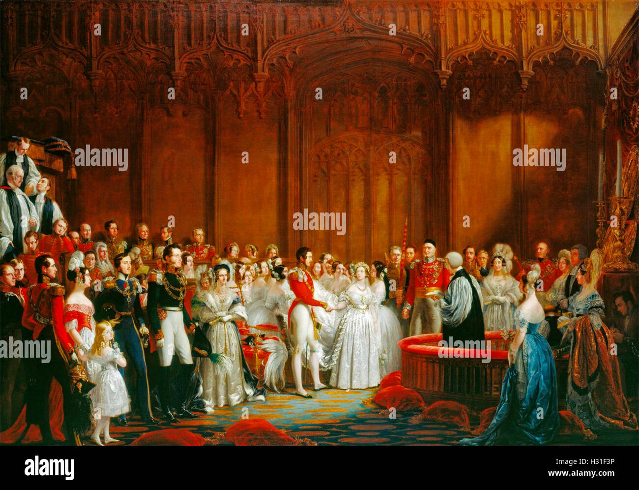 El matrimonio de la Reina Victoria, el 10 de febrero de 1840, George Hayter Foto de stock