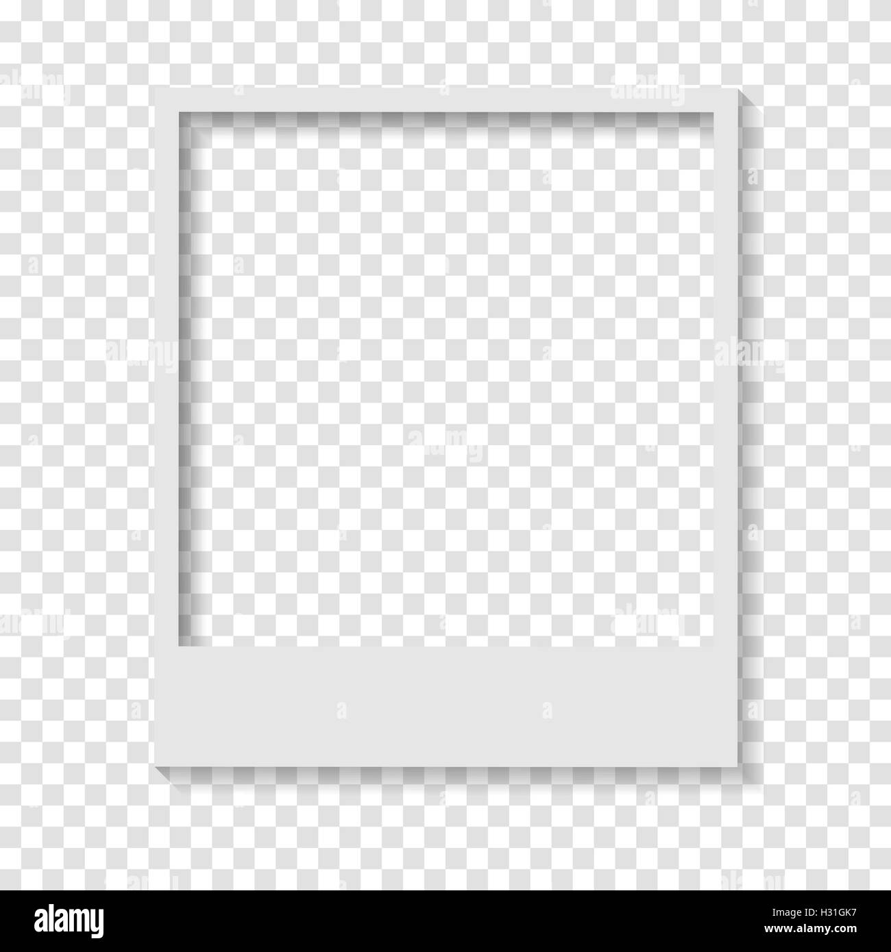 Papel transparente en blanco Polaroid Photo Frame. Diseño vectorial Imagen  Vector de stock - Alamy