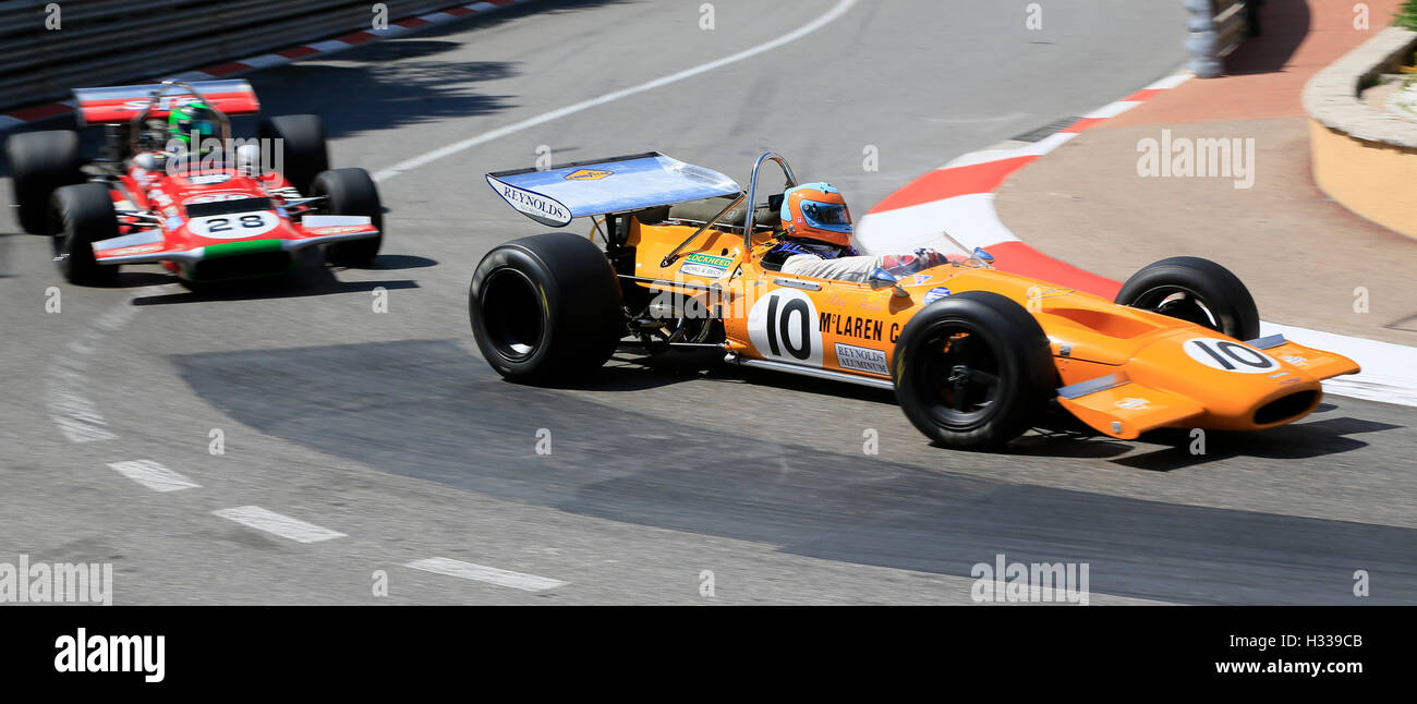 McLaren M14A, 10 Grand Prix de Mónaco, Mónaco Monte-Carlo Historique 2016 Foto de stock