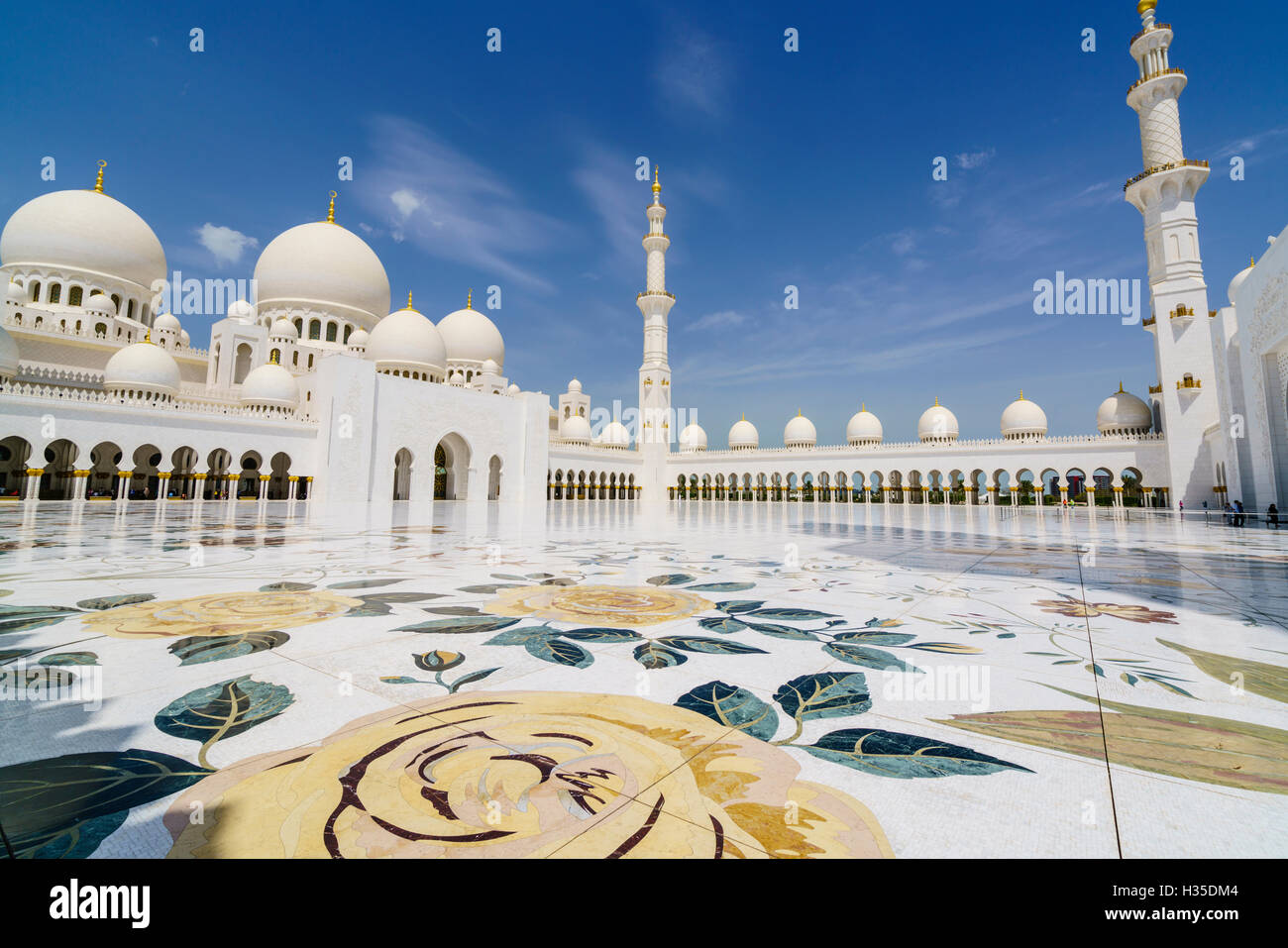 Gran Mezquita de Sheikh Zayed, Abu Dhabi, Emiratos Árabes Unidos, Oriente Medio Foto de stock